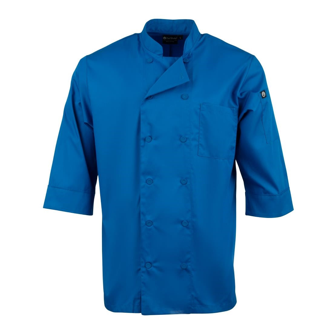B178-XS Chef Works Unisex Chefs Jacket Blue XS JD Catering Equipment Solutions Ltd