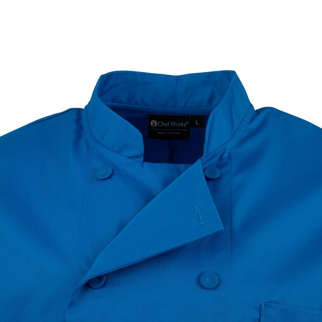 B178-XS Chef Works Unisex Chefs Jacket Blue XS JD Catering Equipment Solutions Ltd