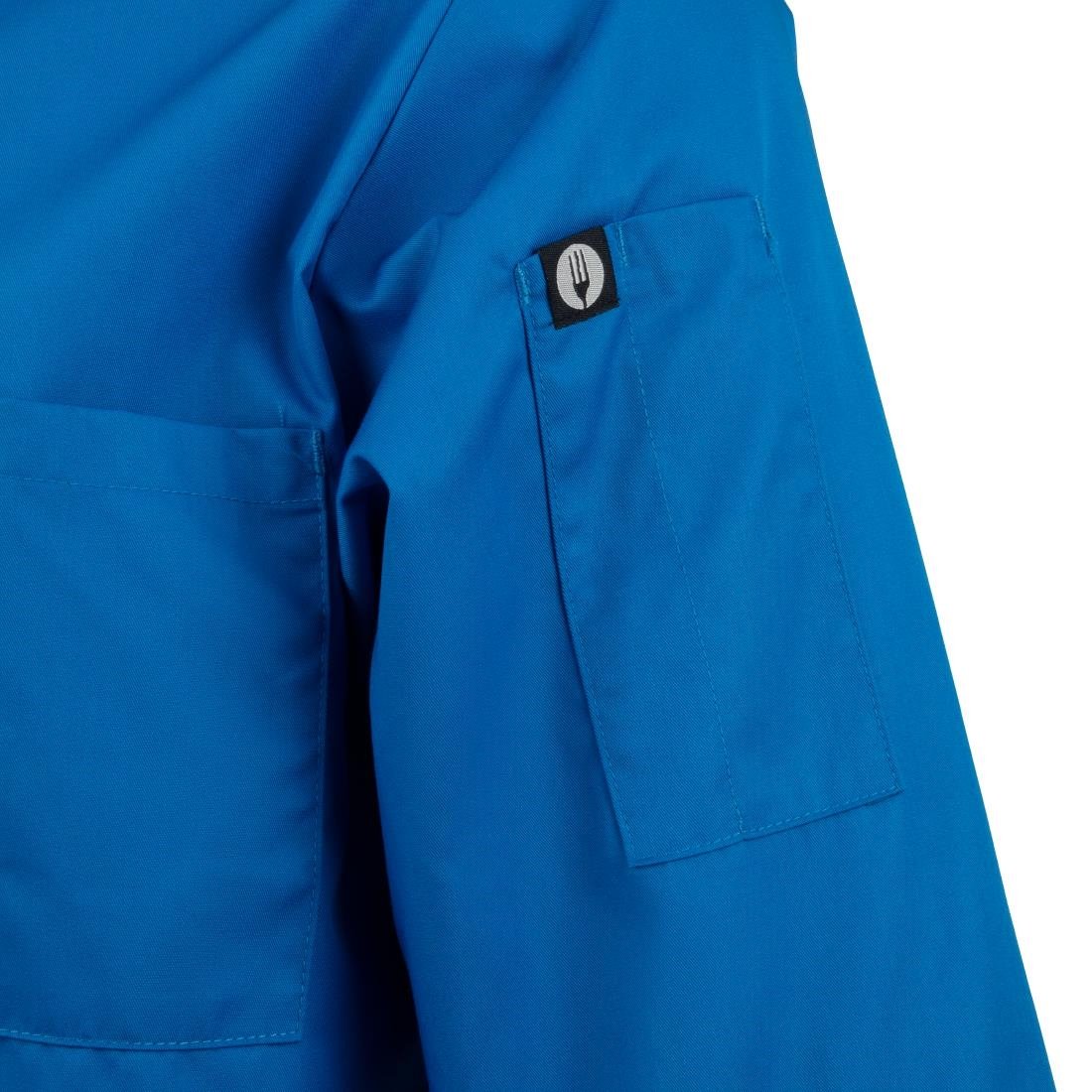 B178-XS Chef Works Unisex Chefs Jacket Blue XS JD Catering Equipment Solutions Ltd