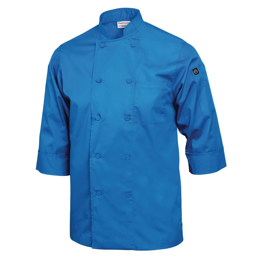 B178-XS Chef Works Unisex Chefs Jacket Blue XS JD Catering Equipment Solutions Ltd