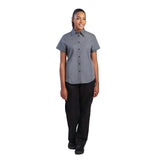 B182-L Chef Works Womens Grey Cool Vent Chef Shirt L JD Catering Equipment Solutions Ltd