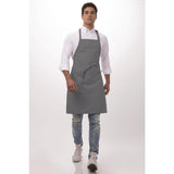 B192 Chef Works Bib Apron Grey JD Catering Equipment Solutions Ltd