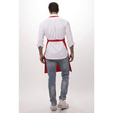 B196 Chef Works Bib Apron Red JD Catering Equipment Solutions Ltd