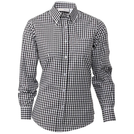 B217-XXL Chef Works Womens Gingham Shirt Black 2XL - JD Catering Equipment Solutions Ltd
