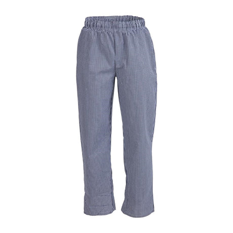 B311-L Whites Unisex Vegas Chefs Trousers Small Blue and White Check L JD Catering Equipment Solutions Ltd