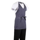 B422 Whites V Neck Service Apron Charcoal JD Catering Equipment Solutions Ltd