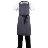 B426 Whites Polycotton Bib Apron Charcoal JD Catering Equipment Solutions Ltd