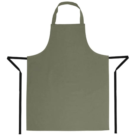 B427 Whites Polycotton Bib Apron Olive - JD Catering Equipment Solutions Ltd