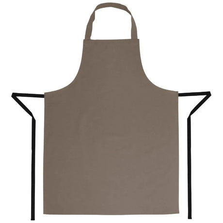 B429 Whites Polycotton Bib Apron Tan - JD Catering Equipment Solutions Ltd