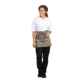 B431 Whites Short Bistro Apron Olive JD Catering Equipment Solutions Ltd
