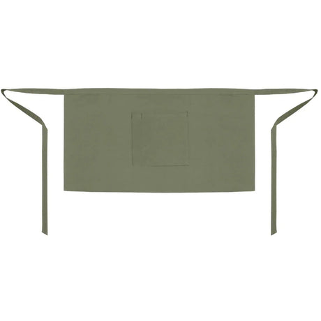 B431 Whites Short Bistro Apron Olive - JD Catering Equipment Solutions Ltd