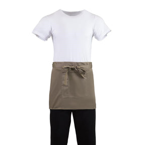 B432 Whites Short Bistro Apron Tan JD Catering Equipment Solutions Ltd