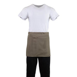 B432 Whites Short Bistro Apron Tan JD Catering Equipment Solutions Ltd