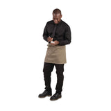 B432 Whites Short Bistro Apron Tan JD Catering Equipment Solutions Ltd