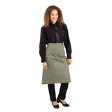 B434 Whites Regular Bistro Apron Olive JD Catering Equipment Solutions Ltd