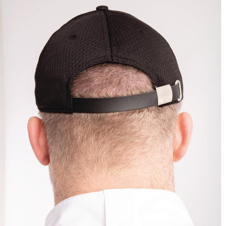 B496 Chef Works Cool Vent Baseball Cap Black JD Catering Equipment Solutions Ltd