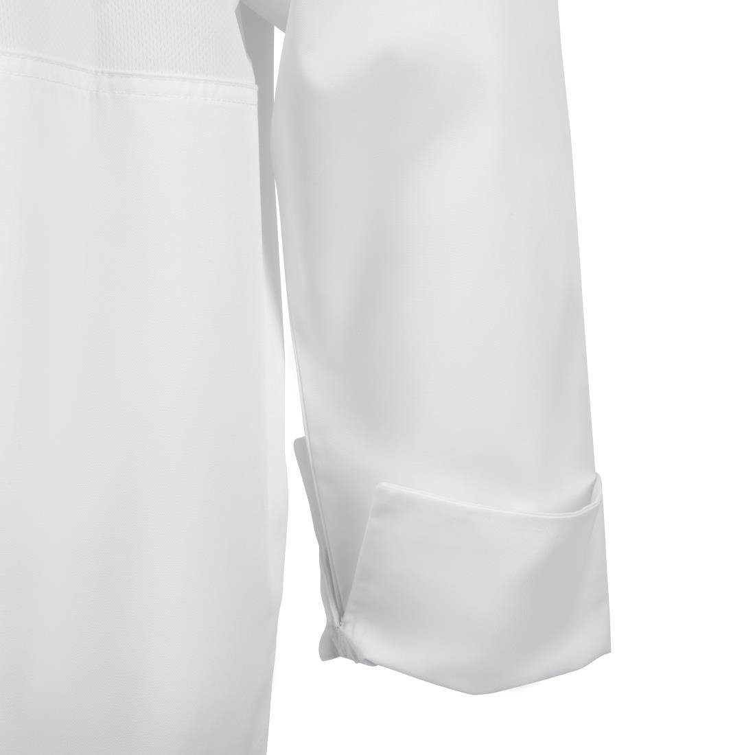 B649-S Chef Works Calgary Long Sleeve Cool Vent Unisex Chefs Jacket White S JD Catering Equipment Solutions Ltd