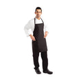 B780 Chef Works Two Patch Pocket Bib Apron Black JD Catering Equipment Solutions Ltd