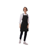 B780 Chef Works Two Patch Pocket Bib Apron Black JD Catering Equipment Solutions Ltd