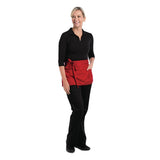 B831 Chef Works Waist Apron Red JD Catering Equipment Solutions Ltd