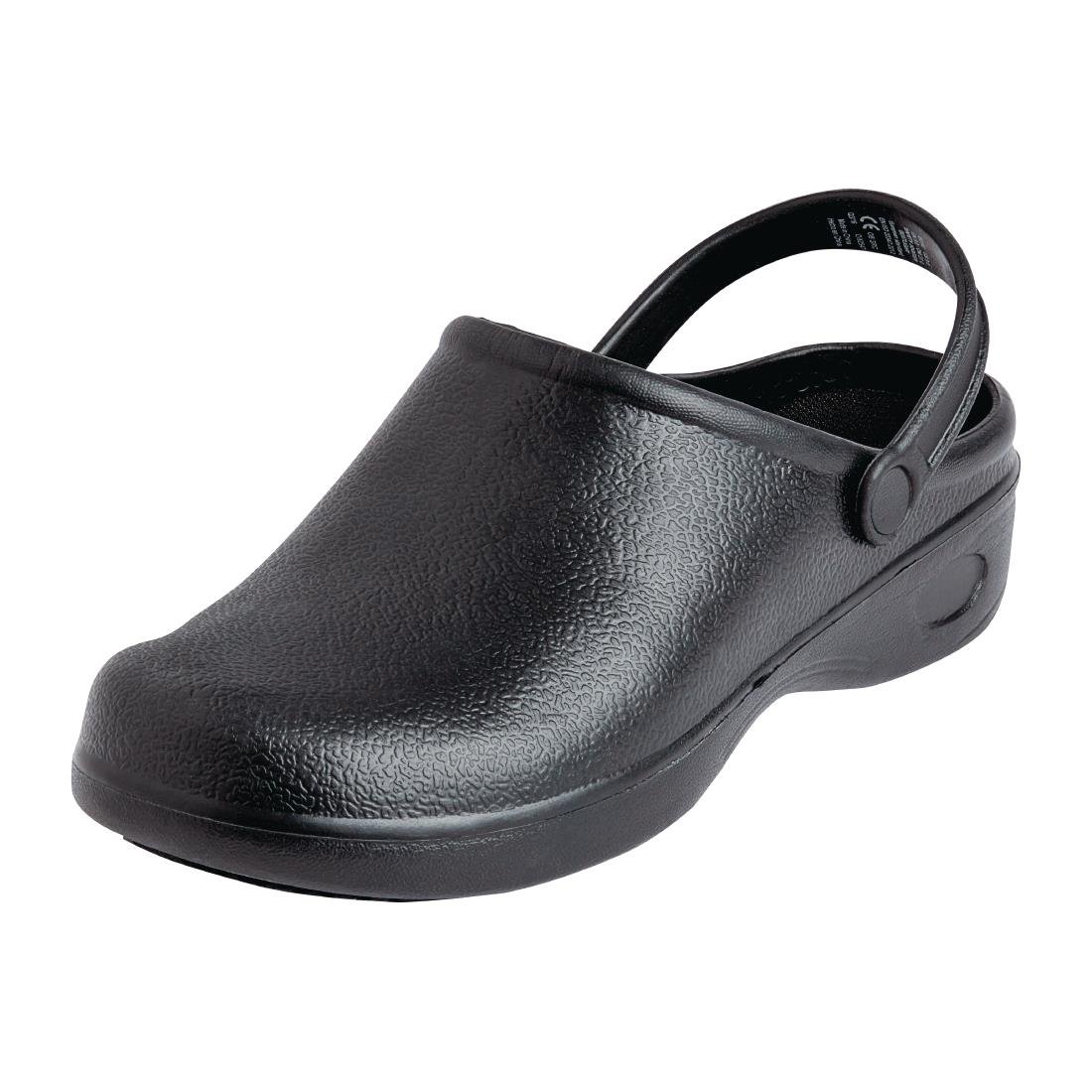 B979-4243 Nisbets Essentials Chefs Clog Black  4243 JD Catering Equipment Solutions Ltd