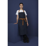 B980 Southside Bistro Apron Denim Blue Tan Ties JD Catering Equipment Solutions Ltd