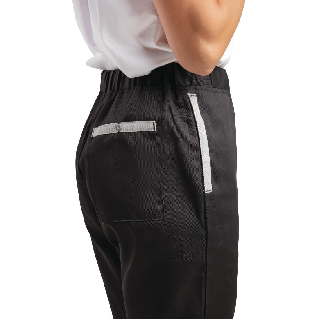 B989 Whites Southside Chefs Utility Trousers Black JD Catering Equipment Solutions Ltd