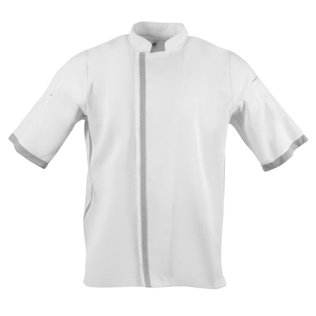 B998-XL Southside Unisex Chefs Jacket Short Sleeve White XL JD Catering Equipment Solutions Ltd