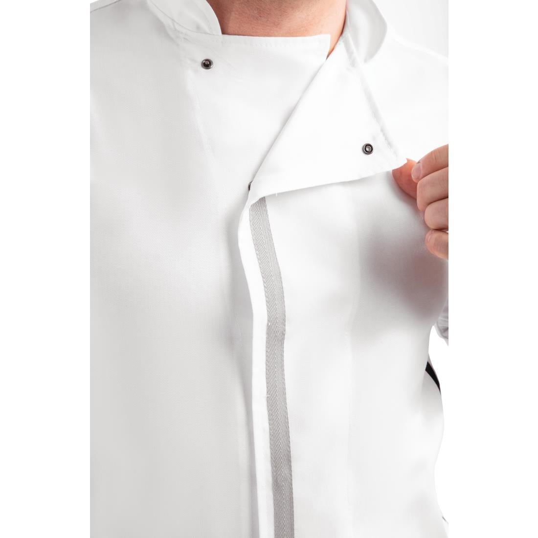 B998-XS Southside Unisex Chefs Jacket Short Sleeve White XS JD Catering Equipment Solutions Ltd