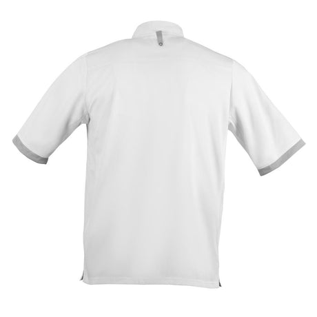 B998-XS Southside Unisex Chefs Jacket Short Sleeve White XS JD Catering Equipment Solutions Ltd