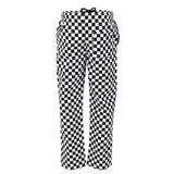 BA002-L Whites Unisex Vegas Trousers Big Black & White Check Size L JD Catering Equipment Solutions Ltd