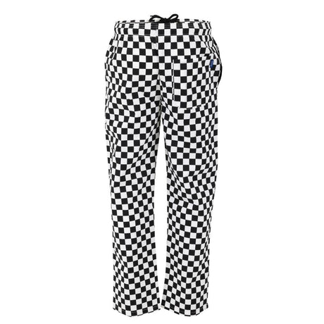 BA002-L Whites Unisex Vegas Trousers Big Black & White Check Size L JD Catering Equipment Solutions Ltd