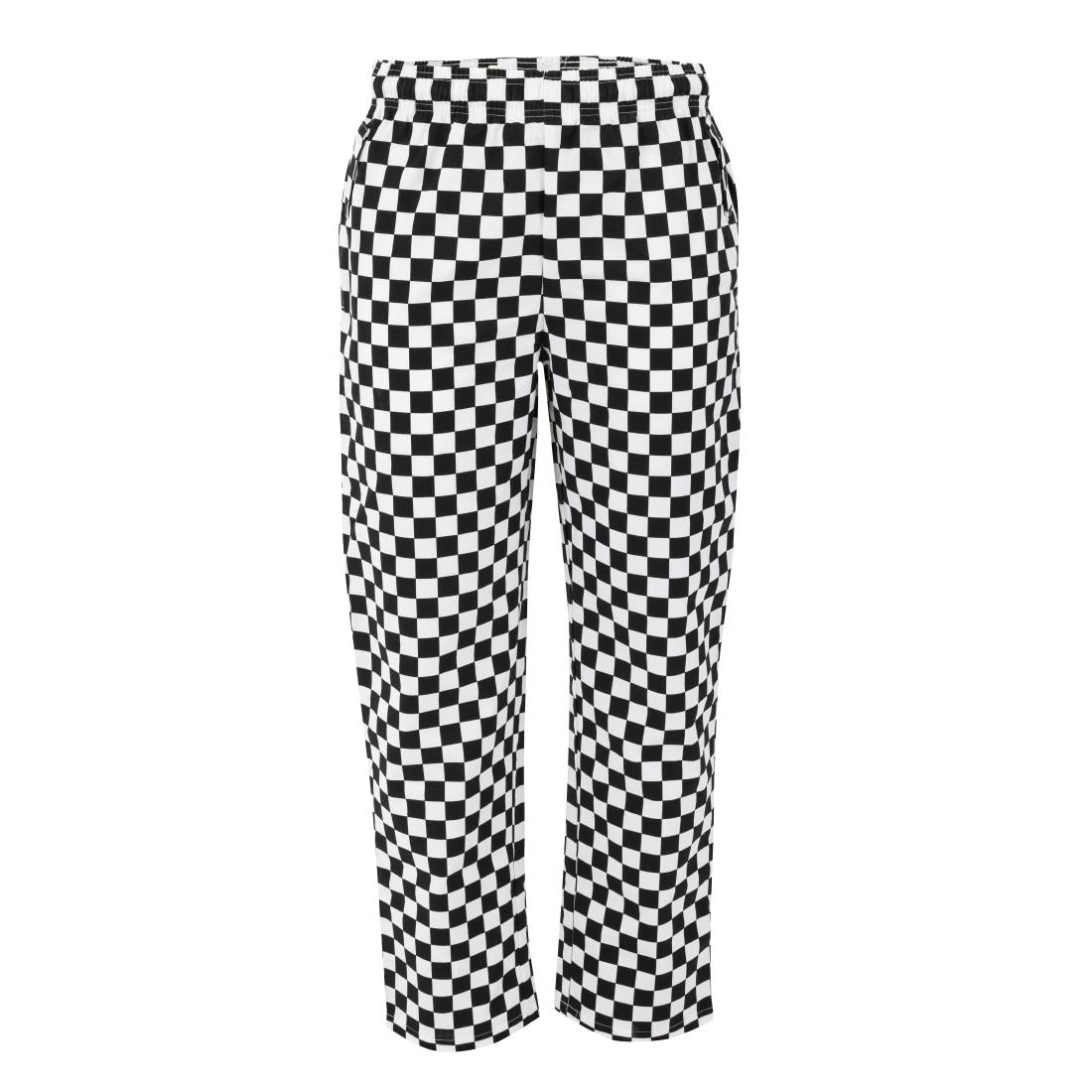 BA002-XL Whites Unisex Vegas Trousers Big Black & White Check Size XL JD Catering Equipment Solutions Ltd