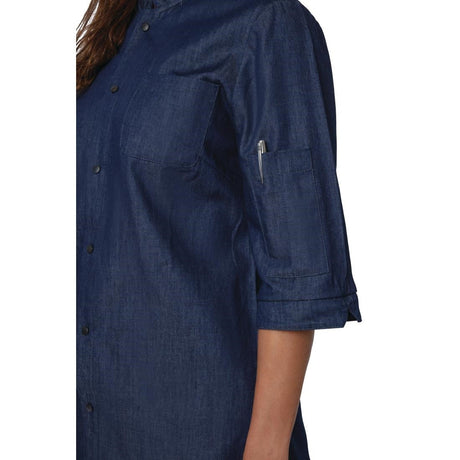 BA003-XL Southside NY Queens Womens Denim Lightweight Chefs Shirt Size XL JD Catering Equipment Solutions Ltd