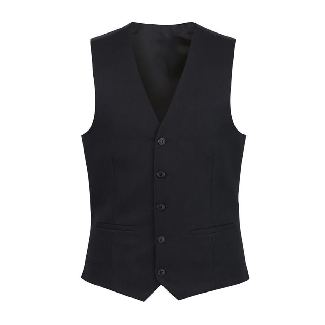 BA053-S Brook Taverner Mens Mercury Black Waistcoat Small JD Catering Equipment Solutions Ltd