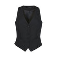 BA057-L Brook Taverner Ladies Luna Black Waistcoat Large JD Catering Equipment Solutions Ltd