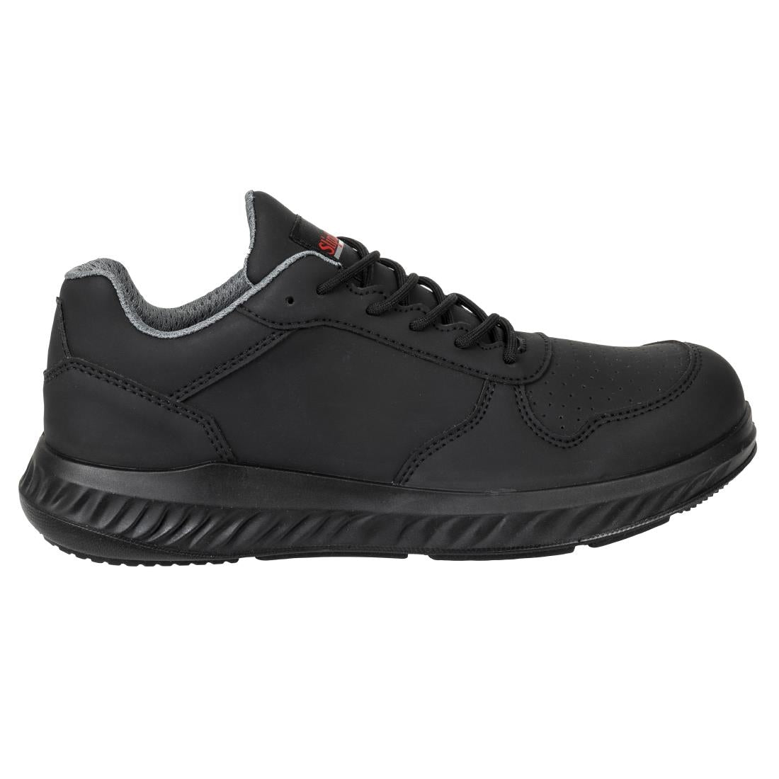 BA063-38 Slipbuster Recycled Microfibre Trainers Matte Black 38 JD Catering Equipment Solutions Ltd