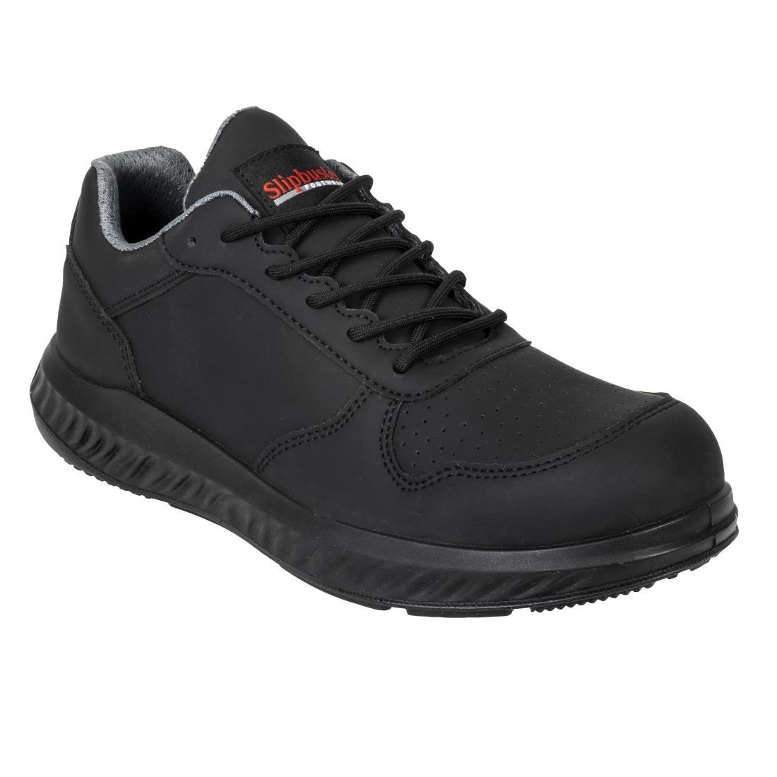 BA063-43 Slipbuster Recycled Microfibre Trainers Matte Black 43 JD Catering Equipment Solutions Ltd