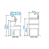 BASIX BSXJT600-TX-B-212D Janitorial Sink JD Catering Equipment Solutions Ltd