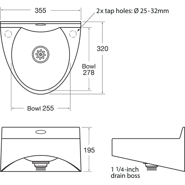 BASIX Hand Basin WS1-D JD Catering Equipment Solutions Ltd