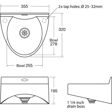 BASIX Hand Basin WS1-D JD Catering Equipment Solutions Ltd