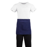BB179 Whites Short Bistro Apron Navy Blue JD Catering Equipment Solutions Ltd