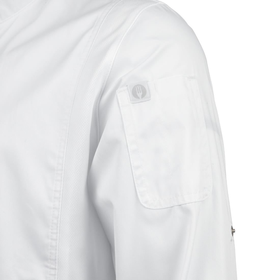 BB264-3XL Chef Works Unisex Hartford Lightweight Chef Jacket White Size 3XL JD Catering Equipment Solutions Ltd