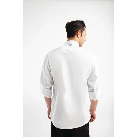 BB264-M Chef Works Unisex Hartford Lightweight Chef Jacket White Size M - JD Catering Equipment Solutions Ltd