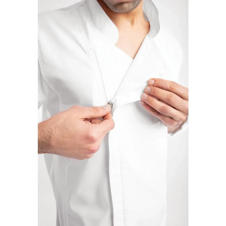 BB264-M Chef Works Unisex Hartford Lightweight Chef Jacket White Size M - JD Catering Equipment Solutions Ltd