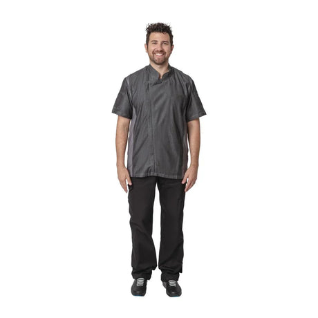 BB270-S Chef Works Urban Delancey Short Sleeve Denim Chefs Jacket Size S - JD Catering Equipment Solutions Ltd