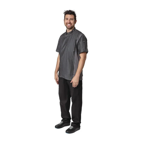 BB270-S Chef Works Urban Delancey Short Sleeve Denim Chefs Jacket Size S - JD Catering Equipment Solutions Ltd