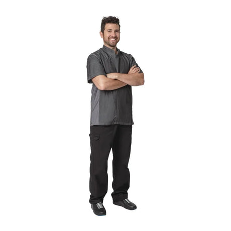 BB270-S Chef Works Urban Delancey Short Sleeve Denim Chefs Jacket Size S - JD Catering Equipment Solutions Ltd