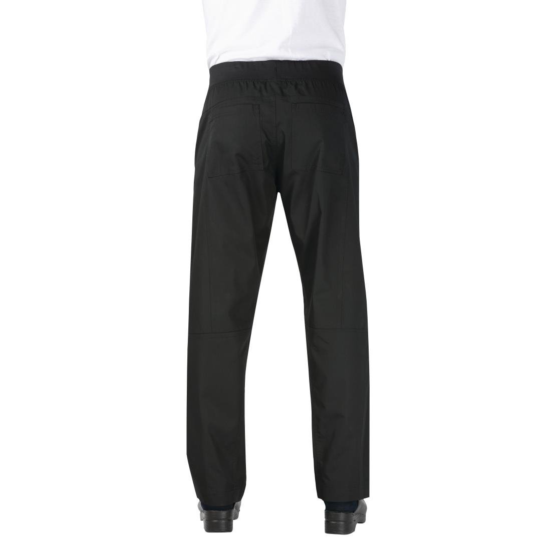 BB301-3XL Chef Works Men's Lightweight Slim Trouser Black Size 3XL JD Catering Equipment Solutions Ltd