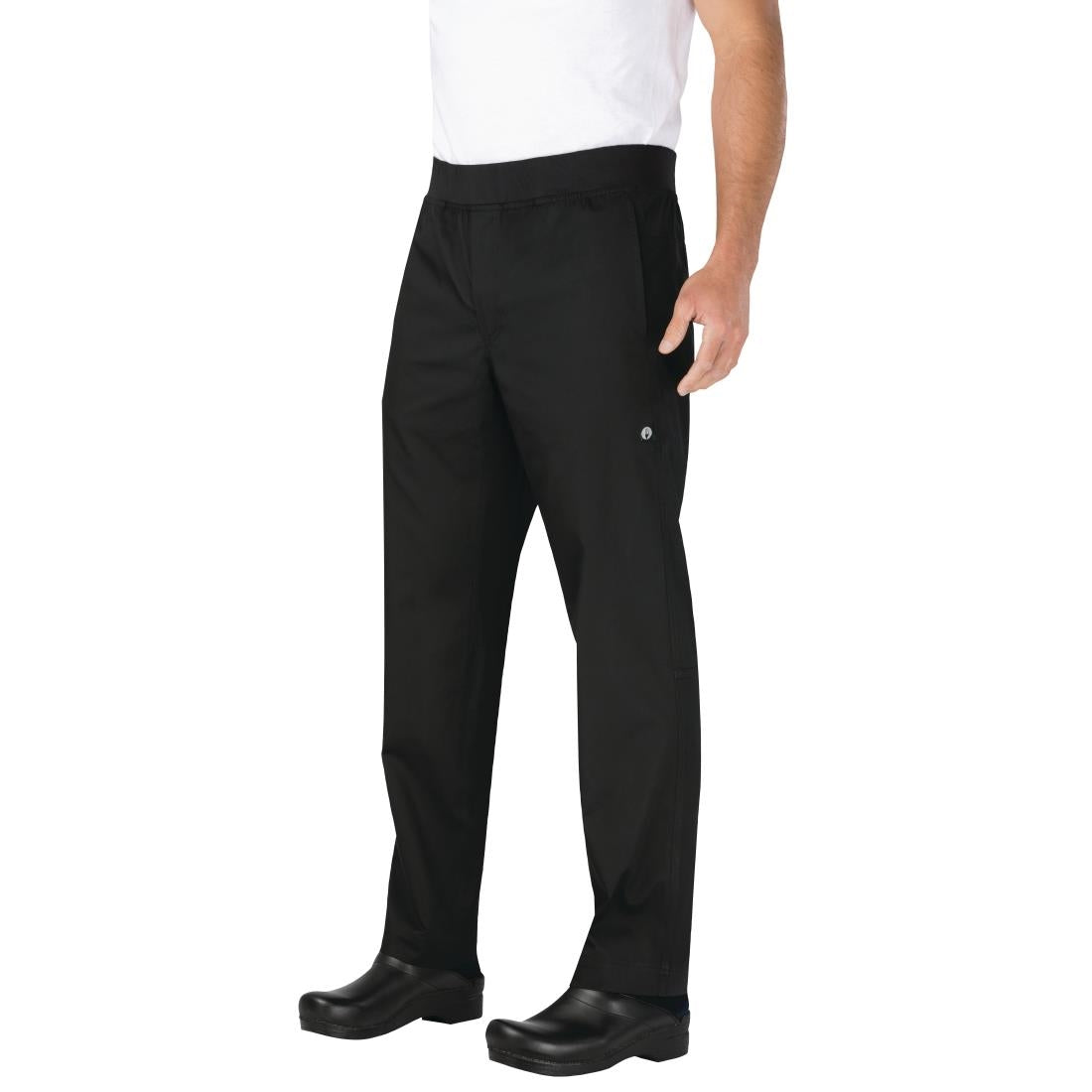 BB301-3XL Chef Works Men's Lightweight Slim Trouser Black Size 3XL JD Catering Equipment Solutions Ltd